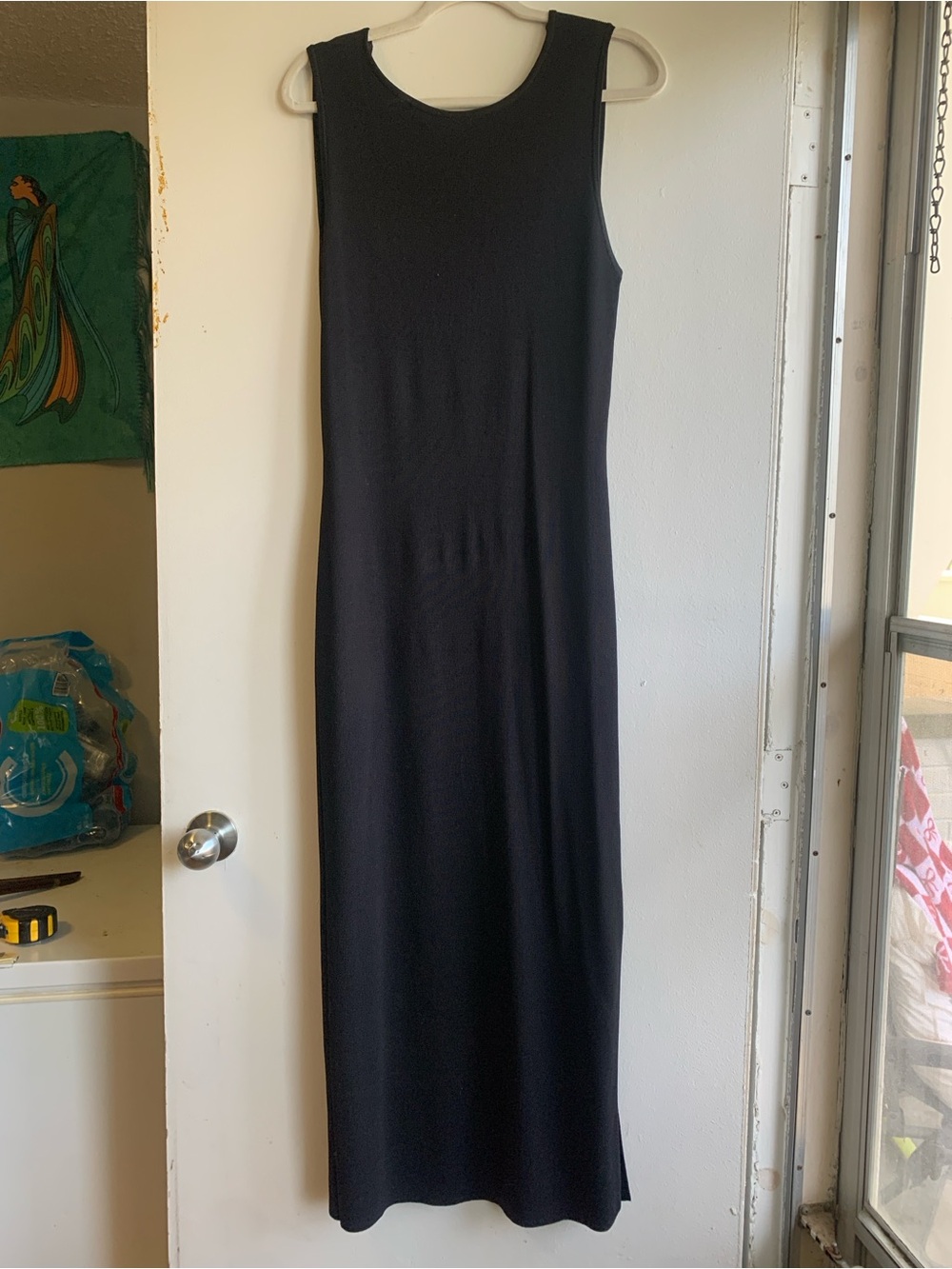 Dynamite Size L Black Sleeveless Maxi Dress - Classic Elegant Everyday